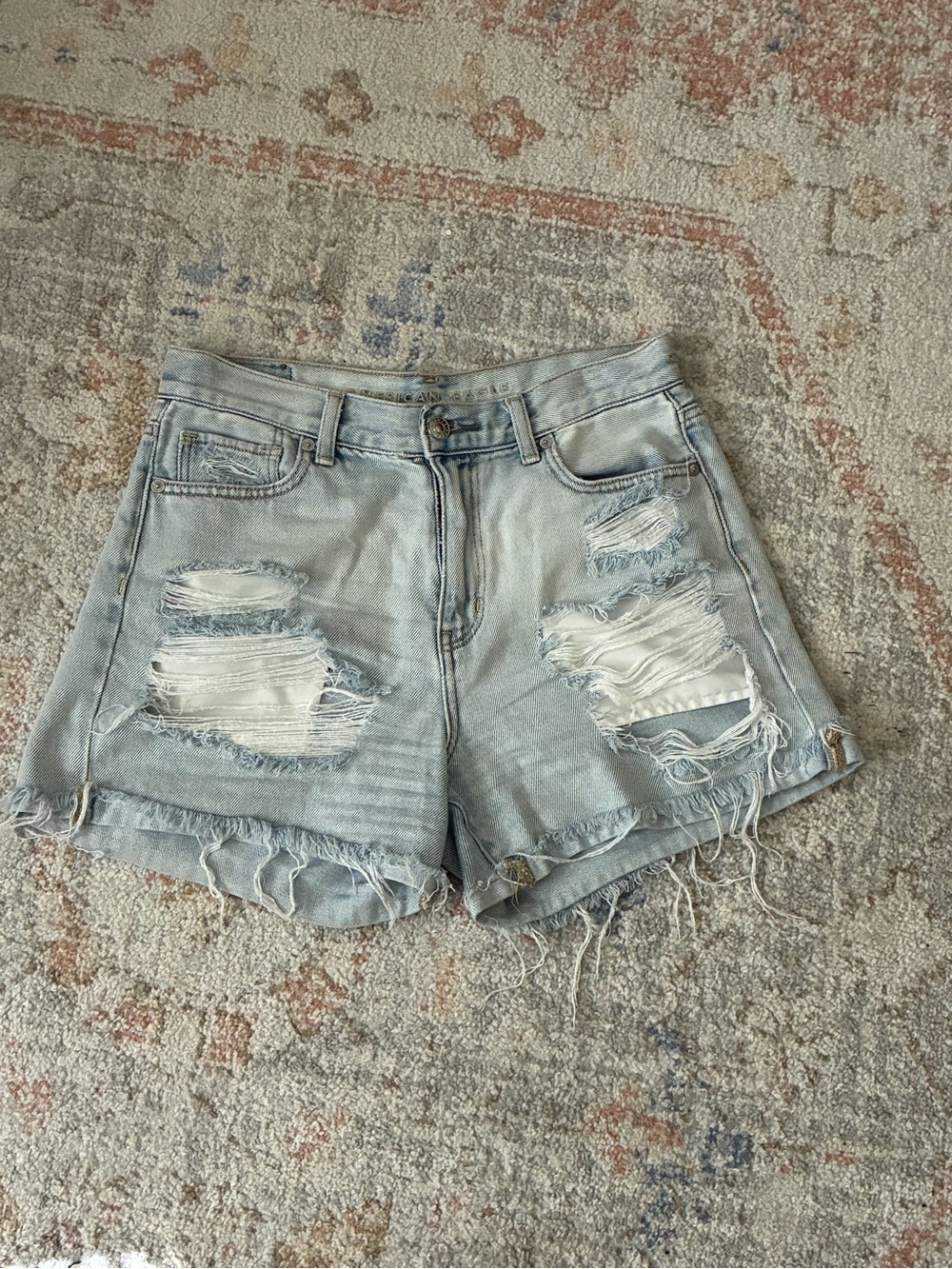 American Eagle Destroyed Denim Shorts - Boho Summer - Size 2